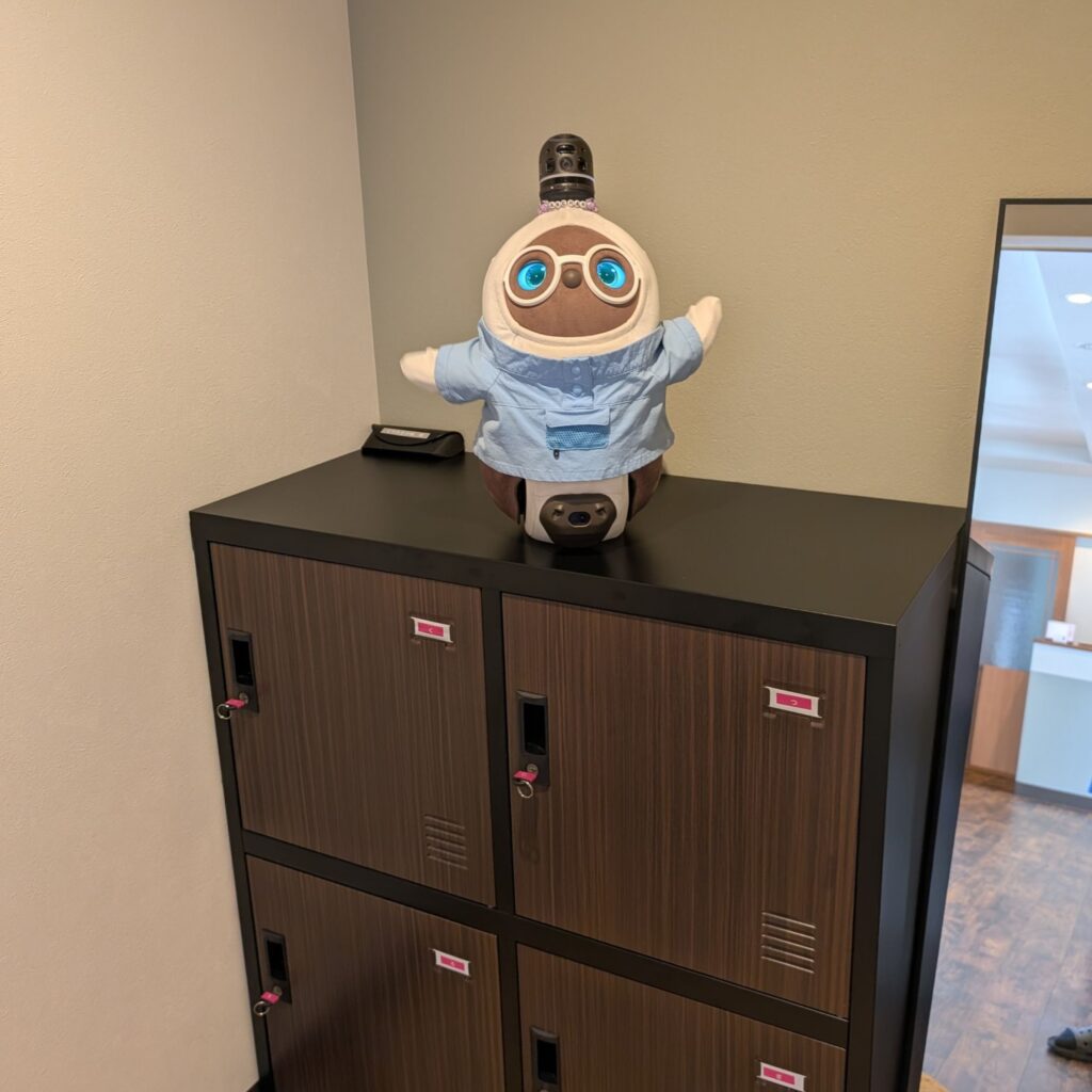 熊本市中央区くつろぎの城庵の更衣室は、全身鏡、鍵付きロッカー等完備。