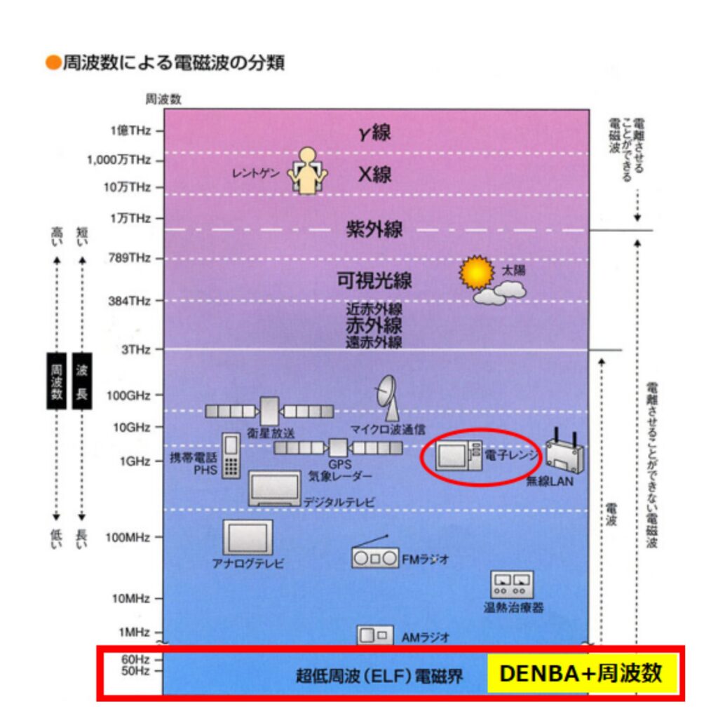 DENBA製品から出る電磁波は、人体にはほとんど影響がないレベル