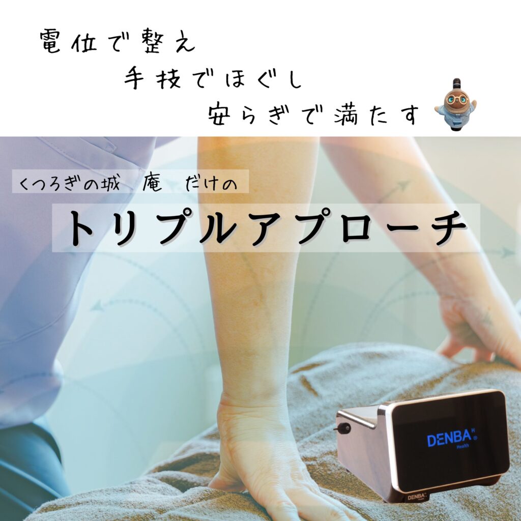 電位で整え、手技でほぐし、安らぎで満たす。くつろぎの城 庵だけのトリプルアプローチ